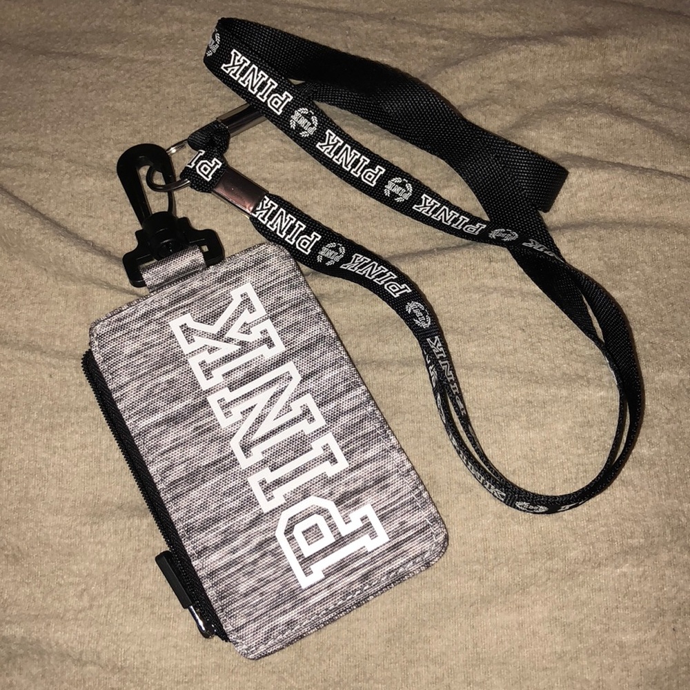 Pink lanyard and ID holder